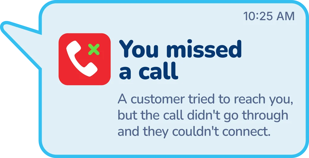 You missed a call