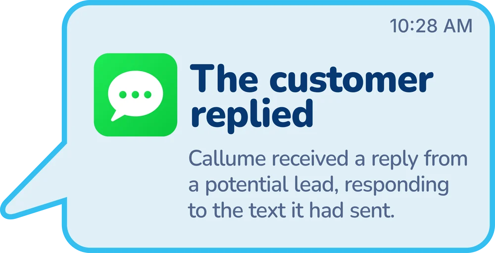 The customer replied